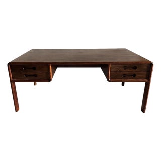 Rare Vintage Danish Rosewood Executive Desk For Sale