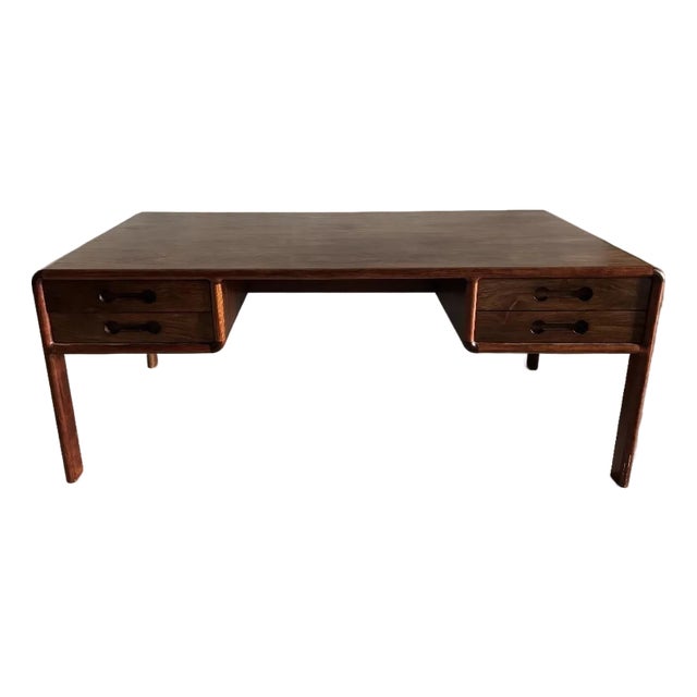 Rare Vintage Danish Rosewood Executive Desk For Sale
