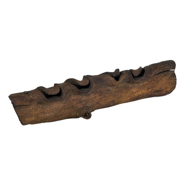 Vintage Natural Wood Log Specimen With Unusual Growth Development, Sculpture For Sale