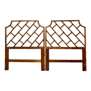 Vintage Coastal Notch Corner Twin Headboards - a Pair For Sale