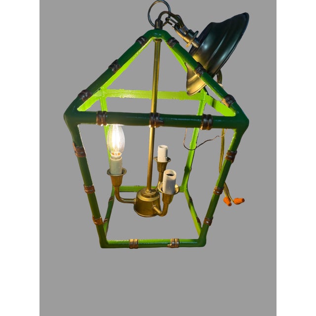 Dana Gibson Bamboo Lantern in Green (Small) For Sale - Image 10 of 10