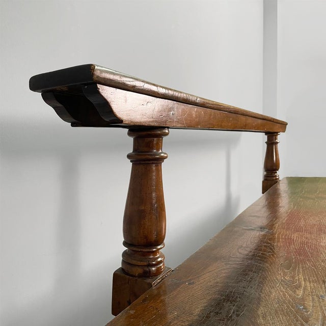 Wood Antique Italian Wooden Bench, 1800s For Sale - Image 7 of 16