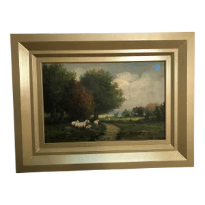 Original 18th Century Oil Painting on Canvas Signed on the Bottom, Framed