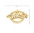This mid-century brooch is crafted in 14k yellow gold. The design features an ornate crown motif with intricate openwork...