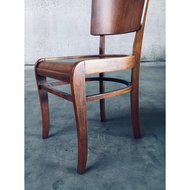 Art Deco Design Pub Chairs, Belgium, 1940s, Set of 4 For Sale - Image 14 of 18