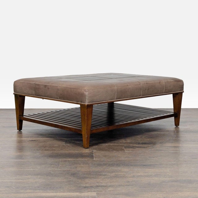 Leather-Top Coffee Table For Sale - Image 4 of 7