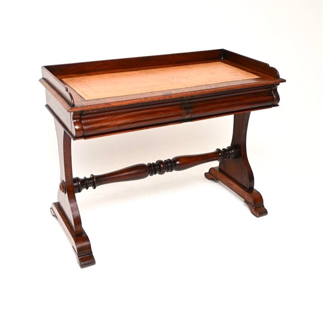 Antique William IV Leather Top Writing Table, 1830 For Sale - Image 11 of 11