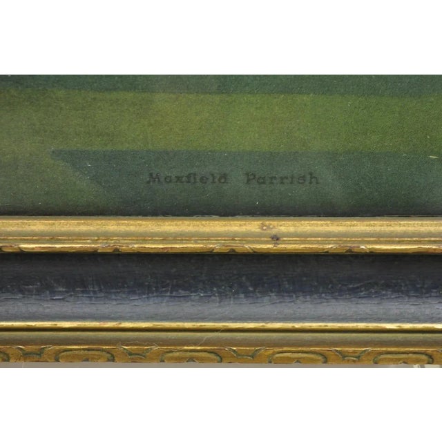 Early 20th Century Early 20th Century Antique Maxfield Parrish Framed Lithograph Print "Daybreak" House of Art Ny 5484 For Sale - Image 5 of 12