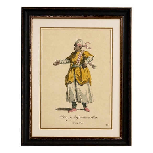 European School Artist, Habit of a Moorish Slave, 1749, Engraving For Sale