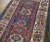 Tribal 1880s Blue Geometric Tribal Antique Caucasian Kazak Rug 4' 6'' X 9' 3'' Knotted Wool Carpet For Sale - Image 3 of 9