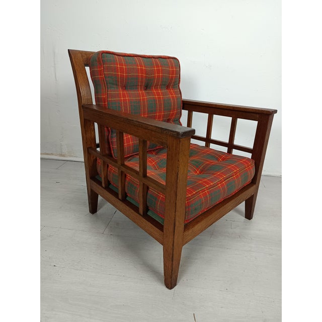 Vintage Oak Reconstruction Chair by René Gabriel, 1950s For Sale - Image 14 of 14
