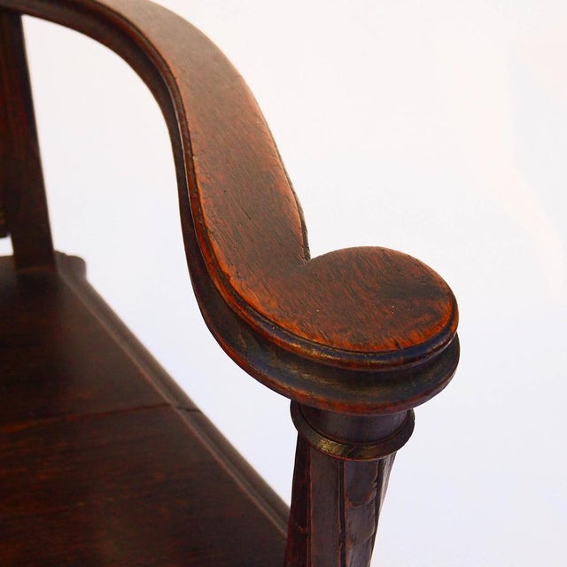 Wood 19th Century Gothic Gossip Chair For Sale - Image 7 of 13