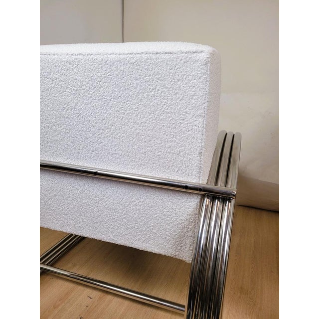 Large 20th Century Chrome Armchairs by Ralph Lauren, 1980s, Set of 2 For Sale - Image 3 of 12