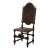 18th Century Portuguese Renaissance Carved Walnut Chair With Embossed Leather For Sale
