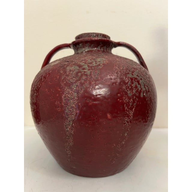 Mid-Century Modern Mid Century Red Pottery Jug by Raymor For Sale - Image 3 of 6