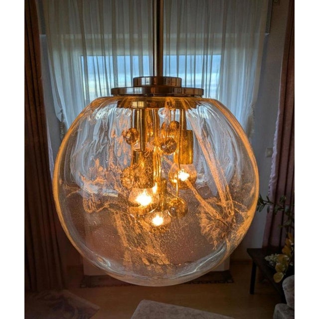Mid-Century Modern Large Sputnik Pendant Lamp from Doria Leuchten, 1970s For Sale - Image 3 of 11