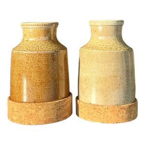 Vintage Boho Original Studio Pottery Vase - a Pair
