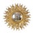 A beautiful vintage gold sunburst mirror featuring convex glass; the frame is made of resin gilded with gold leaf. Origin:...