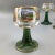 Emerald Green Beehive Stem German Souvenir Goblets-Set of 13 For Sale - Image 4 of 13