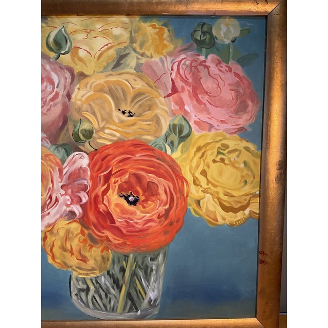 Contemporary Late 20th Century Floral Painting For Sale - Image 3 of 7