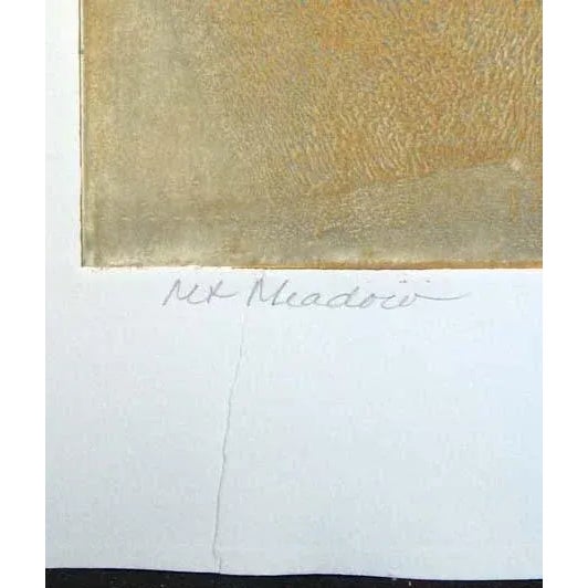 1970s "Mountain Meadow" Minimalist Landscape Signed and Numbered Etching by Lin Carte Anderson For Sale In Denver - Image 6 of 7