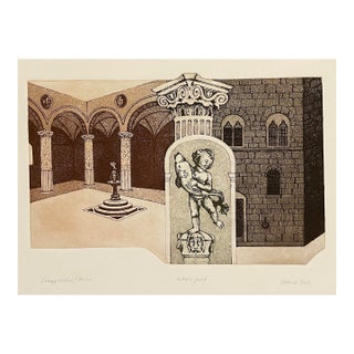 Dolores Gall Palazzo Vecchio Florence Etching Artist Proof For Sale