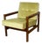 Vintage Armchair in Olive Lemon Velvet, 1970s For Sale