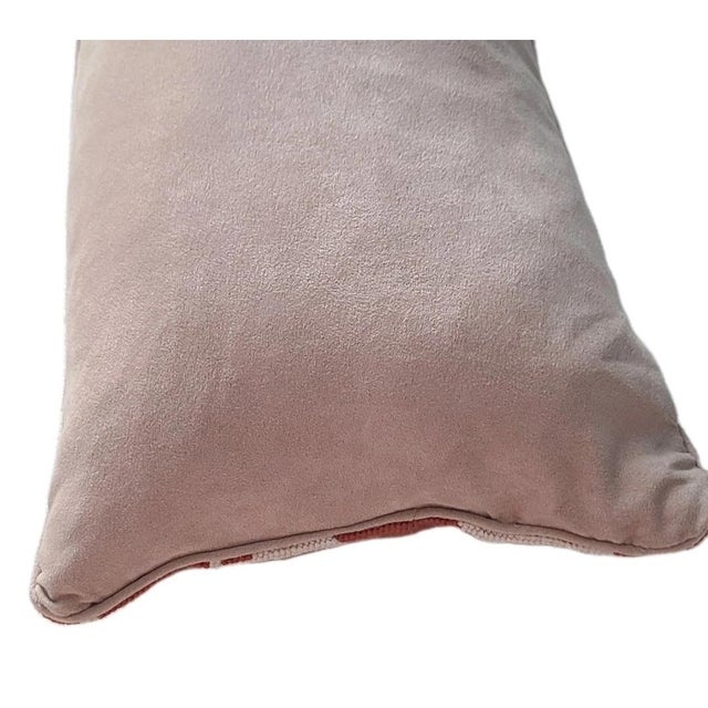 2020s Dransfield & Ross Ny Set (2) Lumbar Pillows Wool / Feather Coral Ivory For Sale - Image 5 of 12