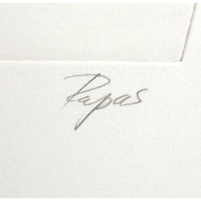 William Papas "Jazz" Signed Numbered Hand Colored Drypoint Etching For Sale - Image 4 of 5