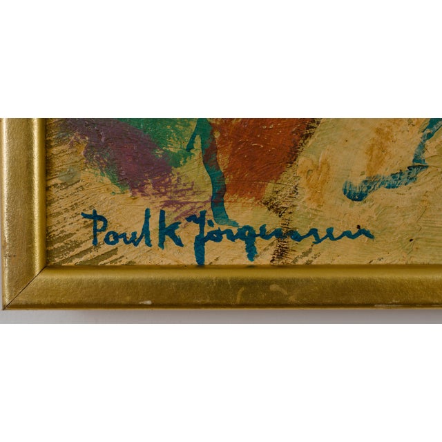 Brown Poul K. Jørgensen, Gudhjem, Bornholm Townscape, 1990s, Oil on Board For Sale - Image 8 of 12