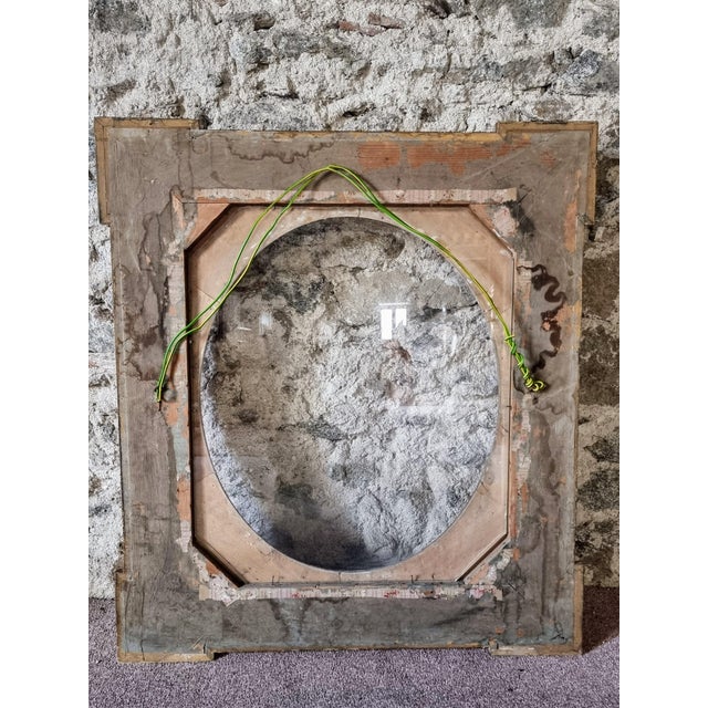 Late 19th Century Napoleon III Wall Decoration with Glass Panel and Gilded Frame France, 1890s For Sale - Image 14 of 16