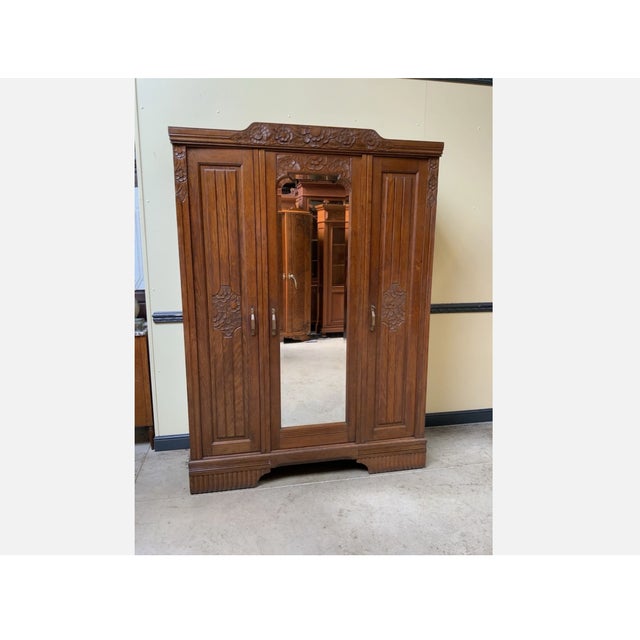 Vintage Art Deco Wardrobe, 1930 For Sale - Image 11 of 11