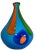 13+ In. Tall Murano Style Multicolor Tear Shaped Art Glass Vase For Sale - Image 9 of 16
