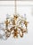 Maison Baguès Italian Hollywood Regency Gilt Tole Lily Four-Light Chandelier, 1960s For Sale - Image 4 of 13