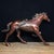 Metal Vintage Bronze Galloping Horse Statue With Saddle, Chinese Wealth Attracting Horse Sculpture For Sale - Image 7 of 7