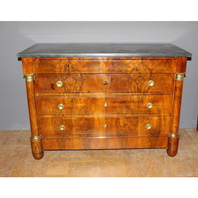 19th Century Empire Commode with Half-Column For Sale - Image 14 of 14