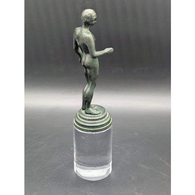 Grand Tour Bronze Statuette: Pompeian Ephebe (C. 1880-1910) For Sale - Image 4 of 8