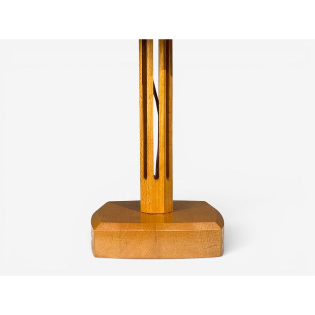 Brown Swedish Modern, Large Table Lamp, Lacquered Pine, Sweden, 1970s For Sale - Image 8 of 14