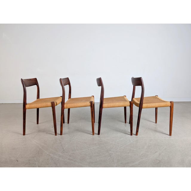 Model 75 Chairs in Rosewood by Niels Otto Møller, Set of 4 For Sale - Image 6 of 13
