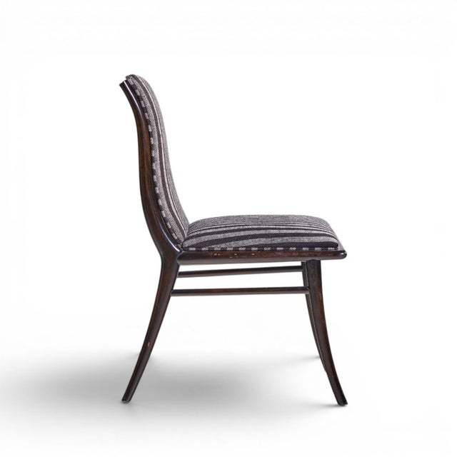 Wood Robsjohn Gibbings for Widdicomb Mid Century Ebonized Walnut Dining Chairs - Set of 6 For Sale - Image 7 of 17