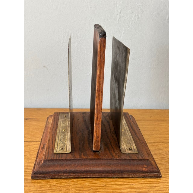 Antique English Oak and Brass Paper Rack For Sale In Naples, FL - Image 6 of 9