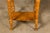 A French faux bamboo pine side table from the 19th century with white marble top, single drawer as well as door and lower...
