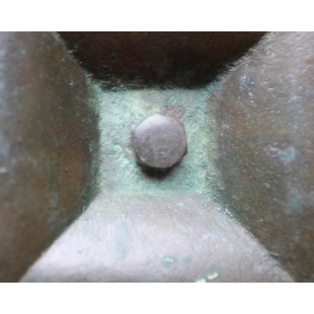 Metal 1930s Ystad Metall Bronze Candleholder For Sale - Image 7 of 7