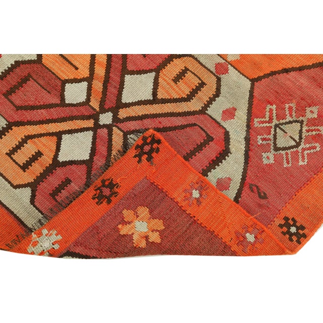 Mid 20th Century Mid 20th Century Vintage Turkish Kilim Runner For Sale - Image 5 of 7
