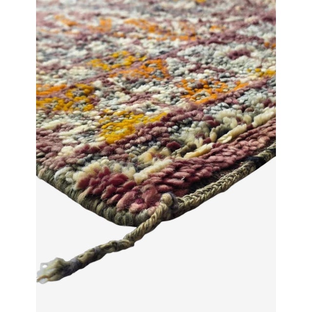 Vintage Purple Moroccan Rug | Handwoven Berber Wool Rug with Diamond Medallion Pattern This vintage Moroccan rug features...