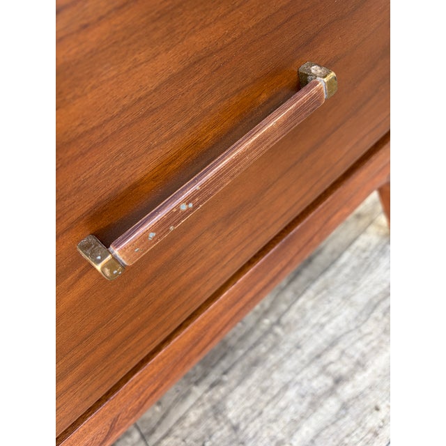 Fully Refinished Mid Century Modern Sculpted Highboy Dresser. Circa 1960s. For Sale - Image 15 of 18