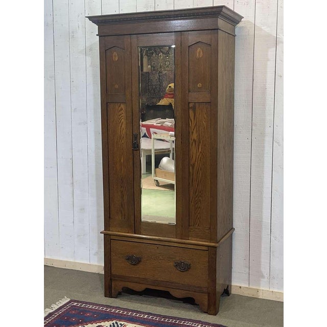 English Wardrobe in Oak For Sale - Image 12 of 14