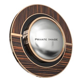 "L'uovo" Convex Wall Mirror With Bronze, Handmade For Sale