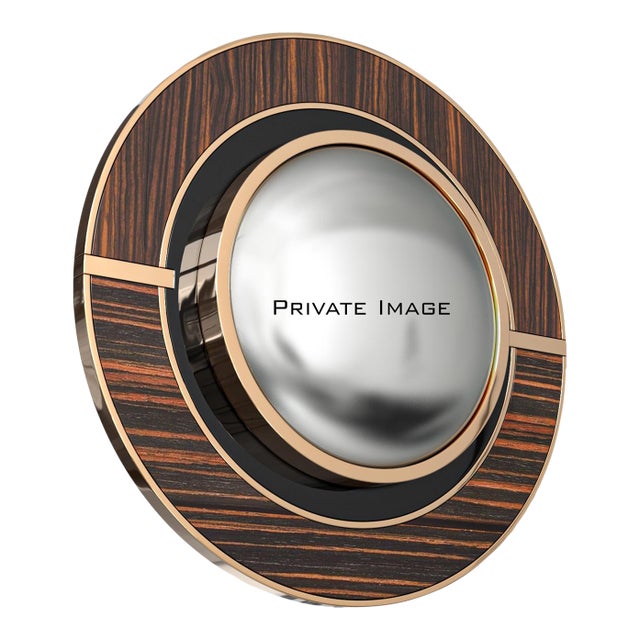 "L'uovo" Convex Wall Mirror With Bronze, Handmade For Sale