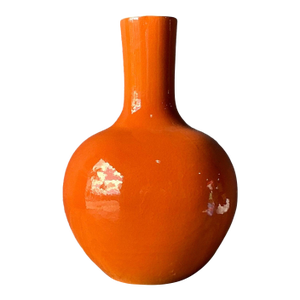 Vintage Boho Glazed Ceramic Vase